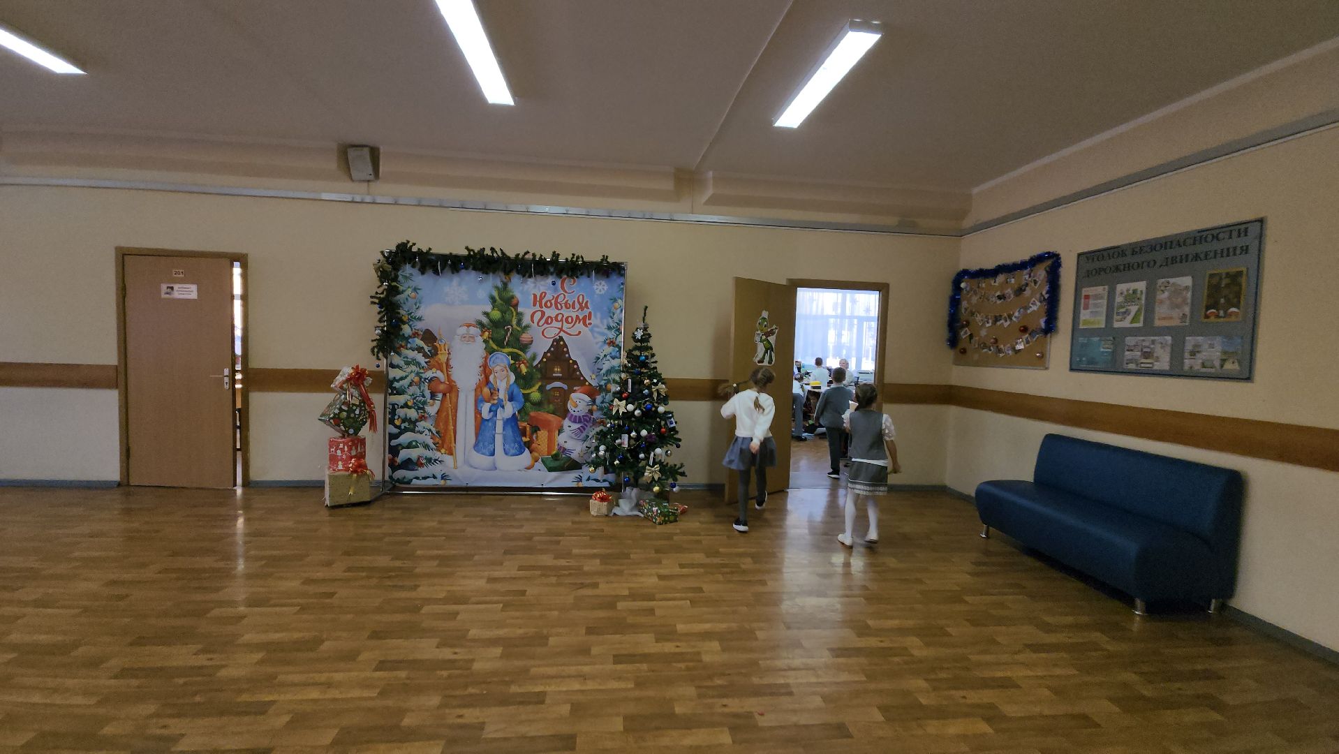 Новый год, Украшения, Лобня, Школа, вертикалки,