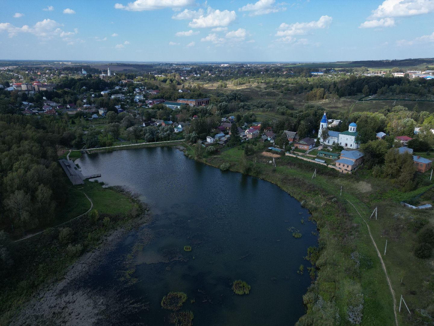 видео с коптера, волоколамск, парк,