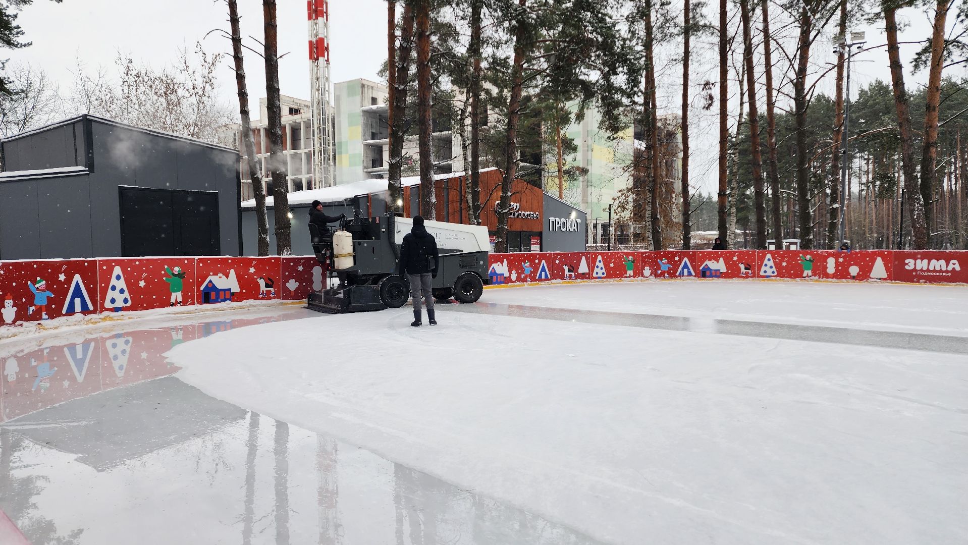 Зима в Подмосковье, Домодедово, Прокат коньков, Искусственный лед, Парк Елочки, Открытие катка, Центральный парк, вертикалки,