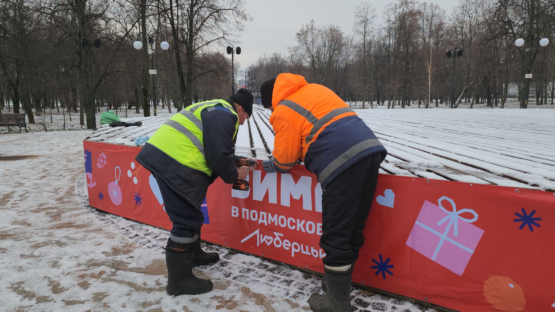 люберцы, парки, зима в подмосковье,