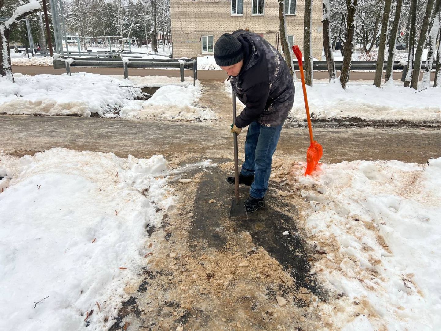 тротуары, лед, городской округ восход, вертикалки,