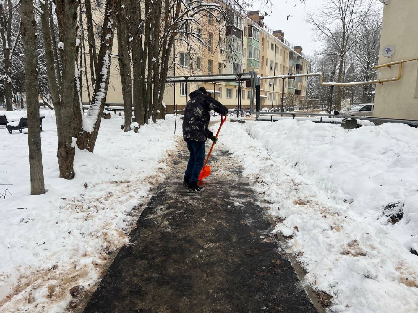 тротуары, лед, городской округ восход, вертикалки,