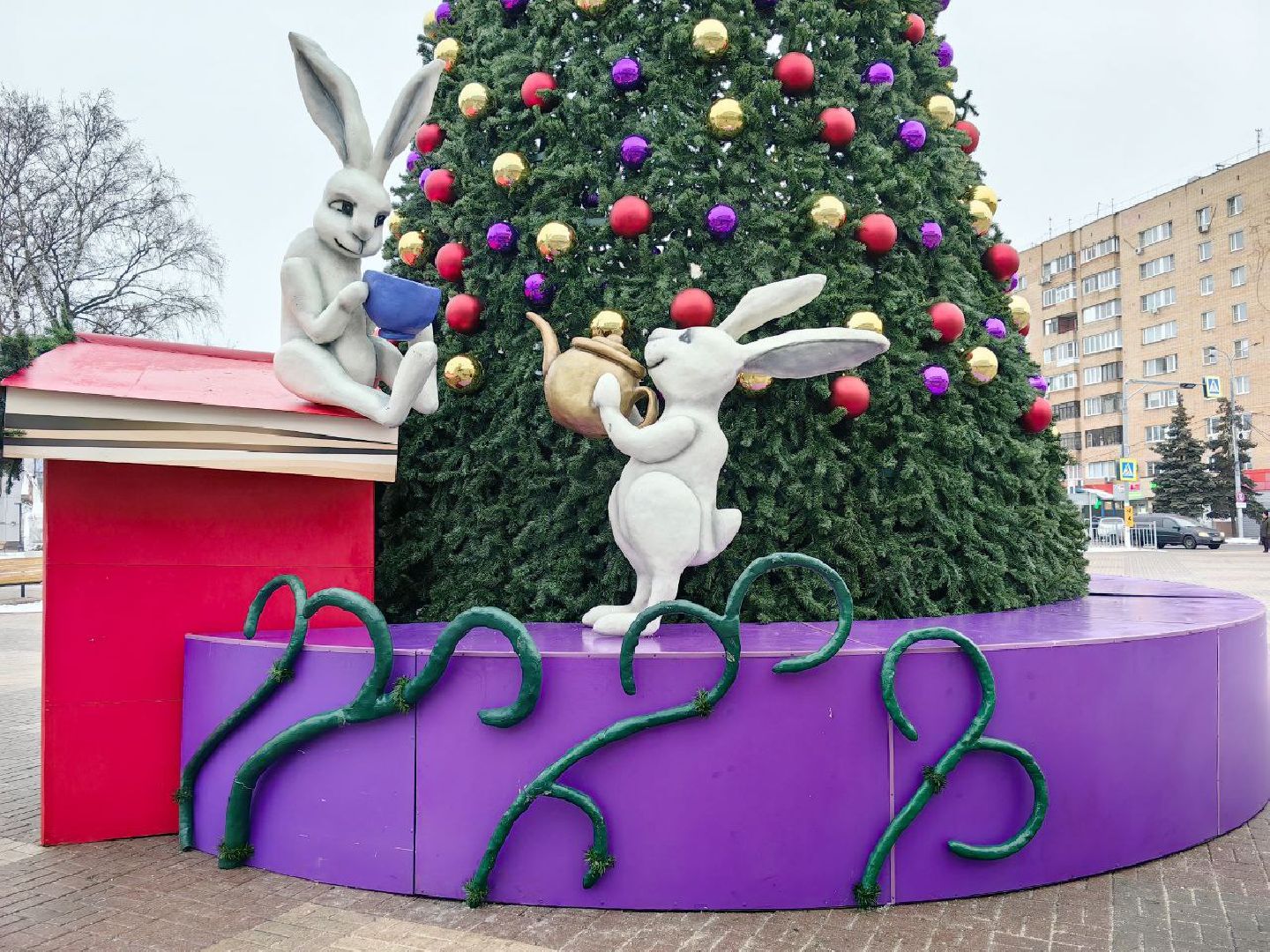 новогодняя елка, украшение, площадь, Дед мороз, письмо, вертикалки,