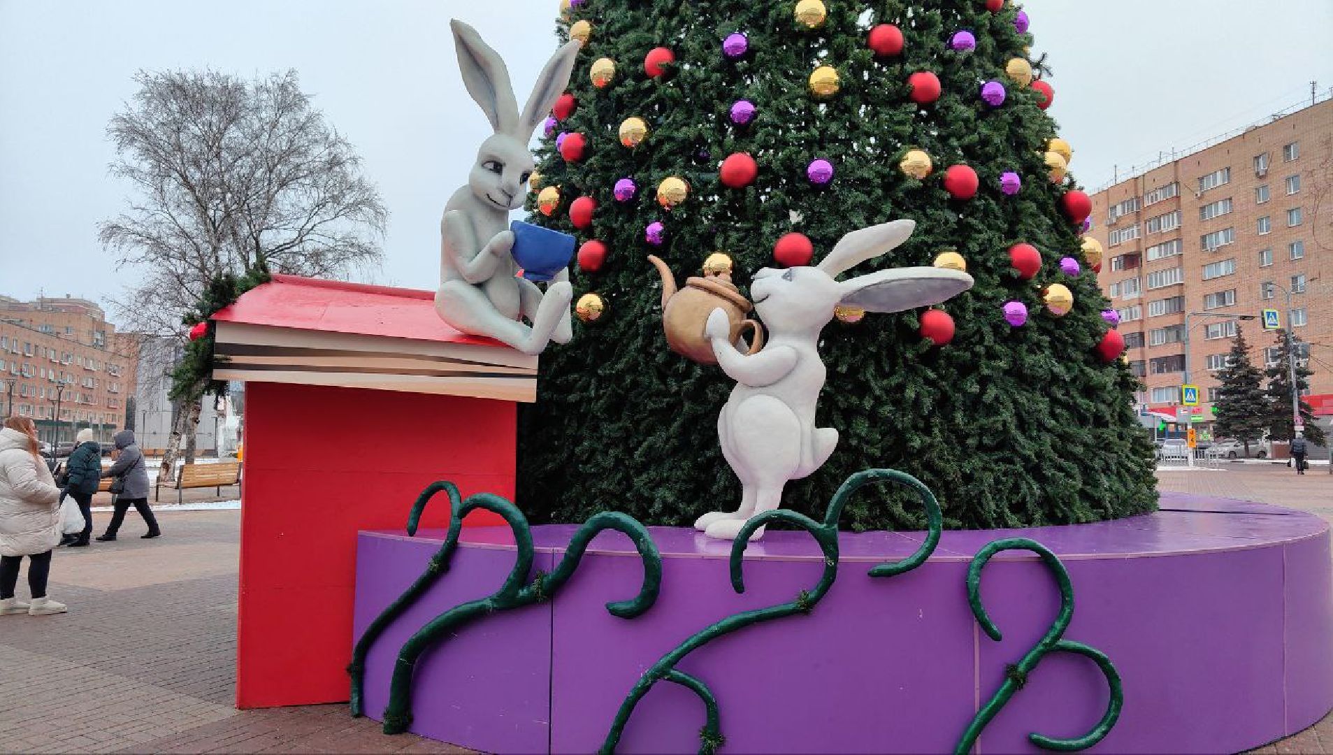 новогодняя елка, украшение, площадь, Дед мороз, письмо, вертикалки,