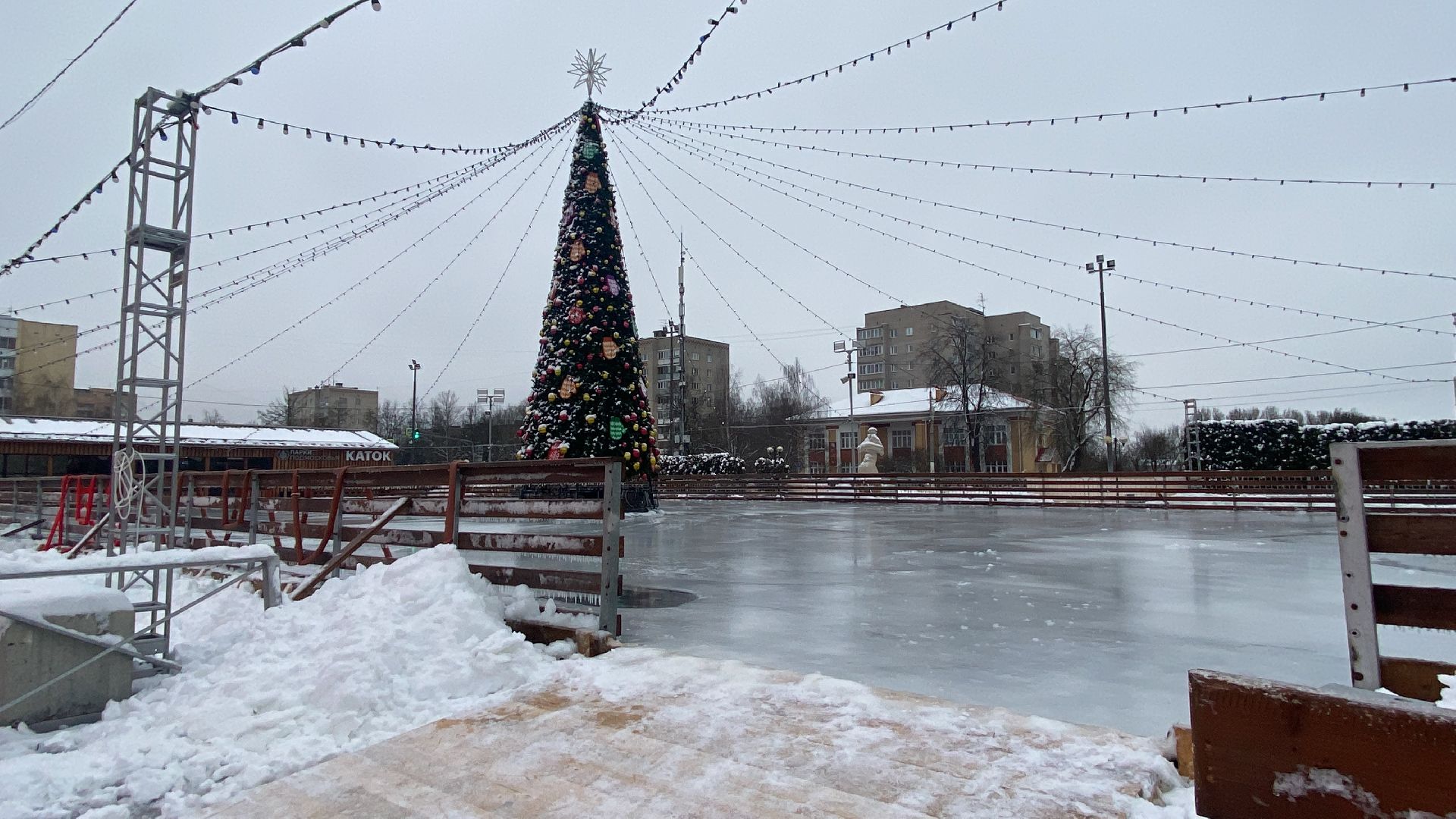 Каток, Зима, Лед, Истра, вертикалки,