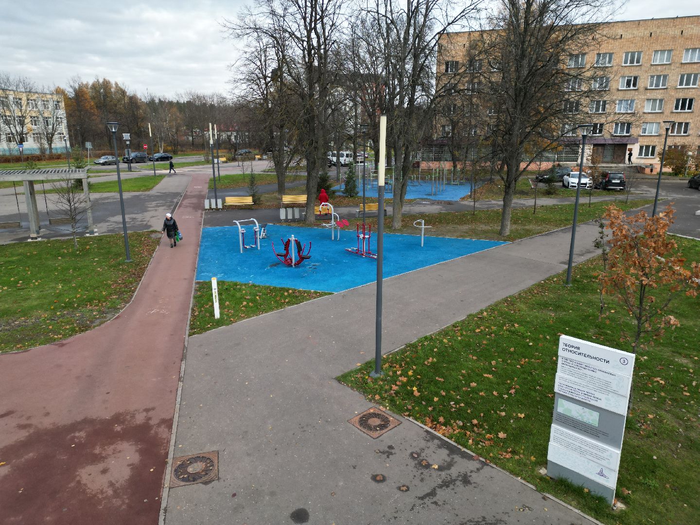 видео с коптера, черноголовка, парк,