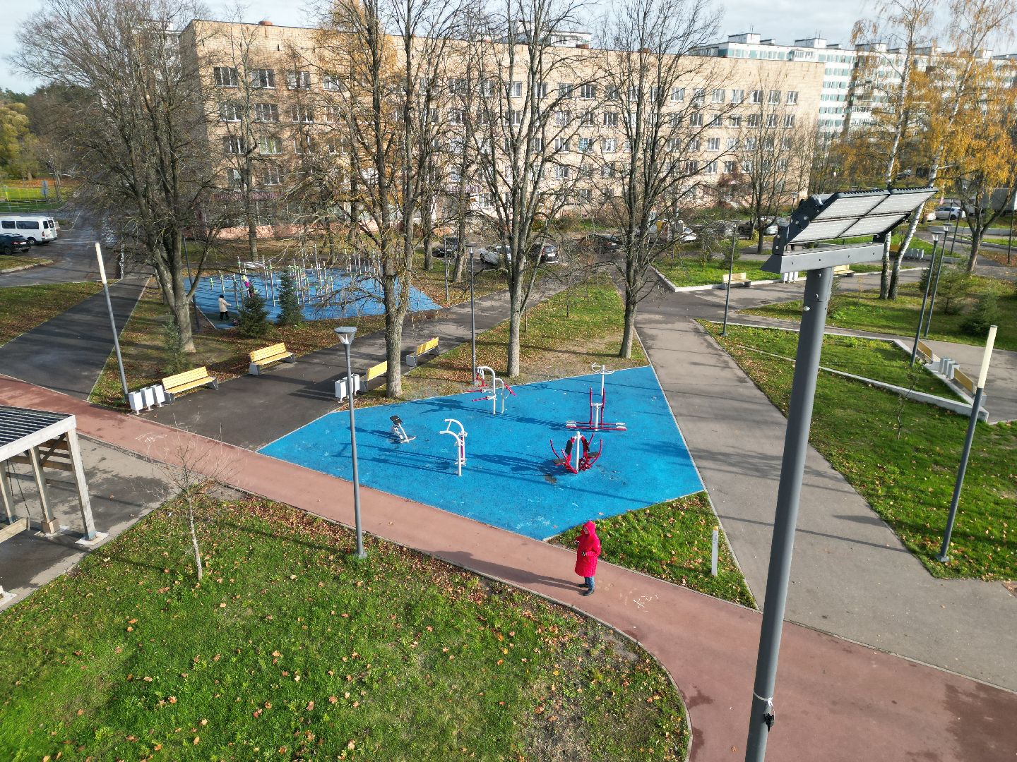 видео с коптера, черноголовка, парк,