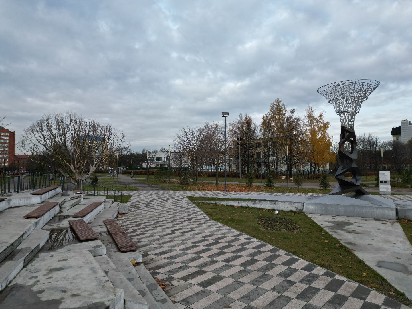 видео с коптера, черноголовка, парк,