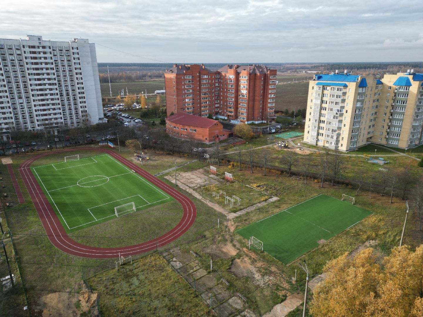 видео с коптера, стадион, черноголовка,