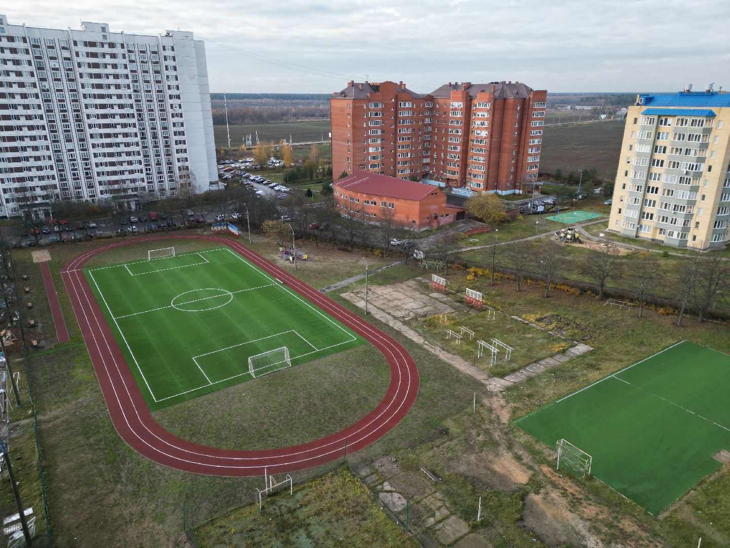видео с коптера, стадион, черноголовка,