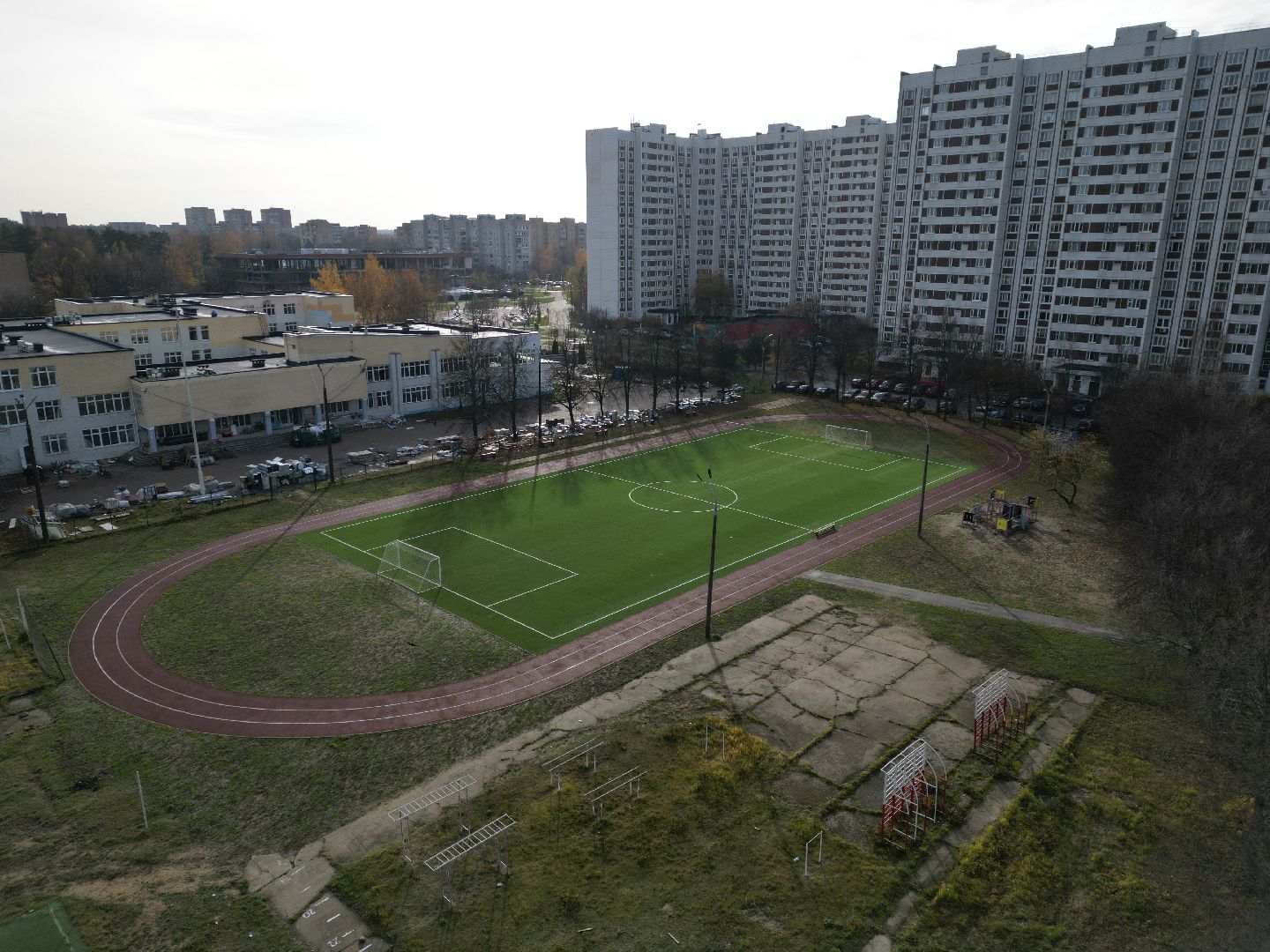 видео с коптера, стадион, черноголовка,