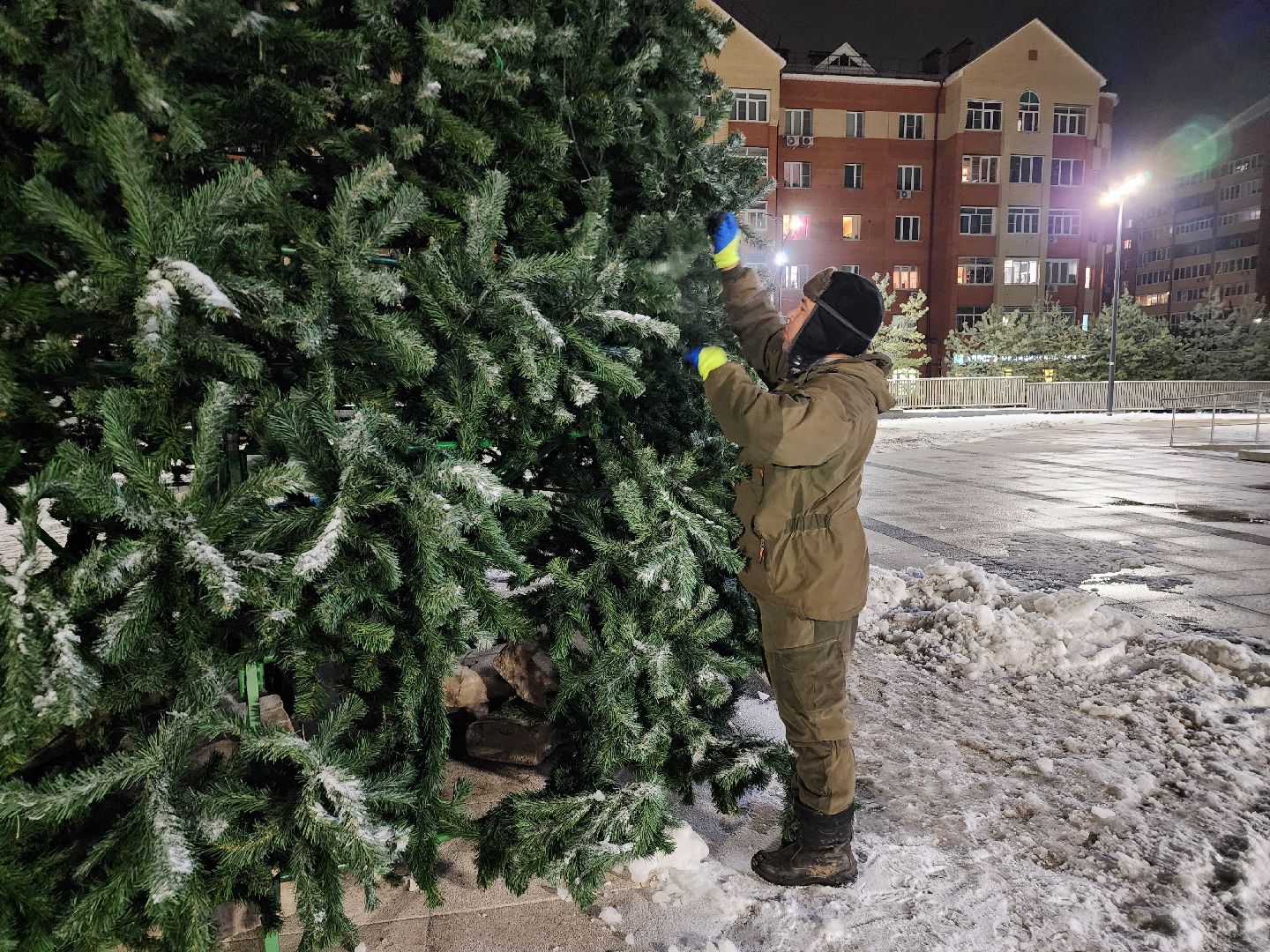 фрязино, зима в подмомсковье, ёлка, украшение города, новый год, вертикалки,