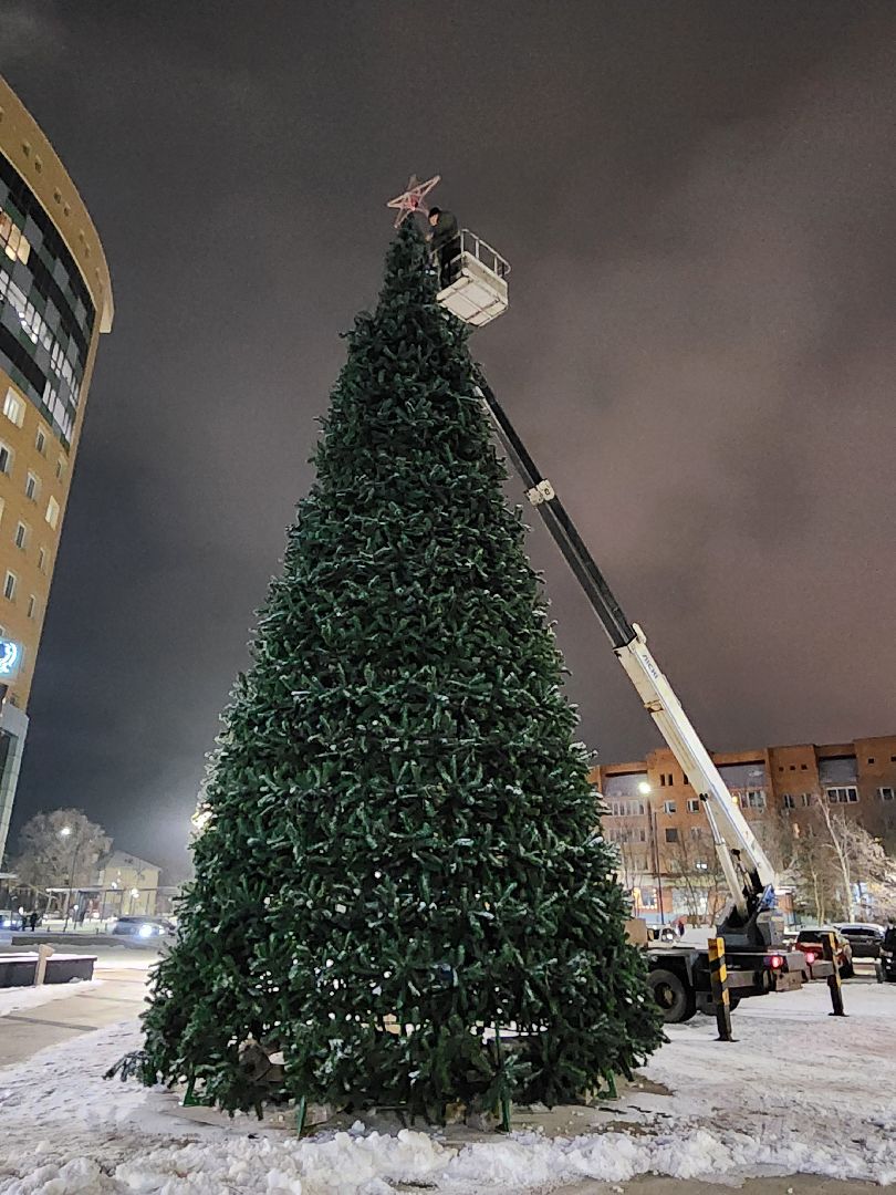 фрязино, зима в подмомсковье, ёлка, украшение города, новый год, вертикалки,
