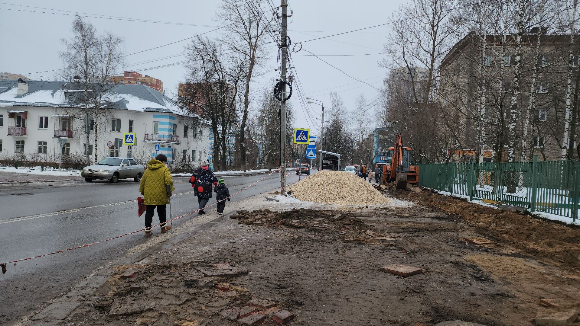 тротуар, Установка бордюров, ремонт дорог, Лобня, вертикалки,