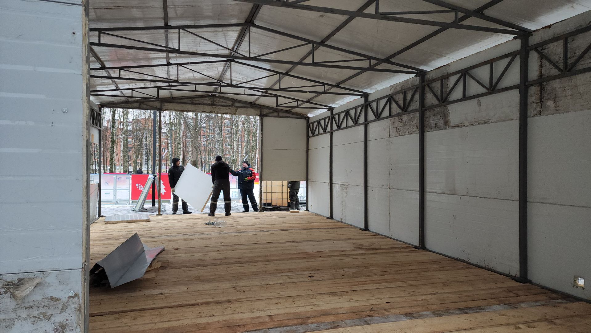 Каток, Парк, Лобня, Раздевалка, вертикалки,