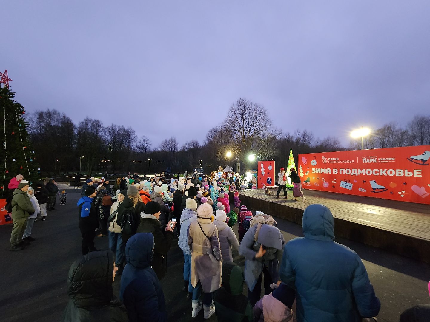 Чехов, парк культуры и отдыха, проект Зима в Подмосковье, открытие нового зимнего сезона, мероприятие Парк зажигает огни, народные гуляния и забавы, праздничная программа, анимация, новогодняя елка, зима в подмосковье, вертикалки,