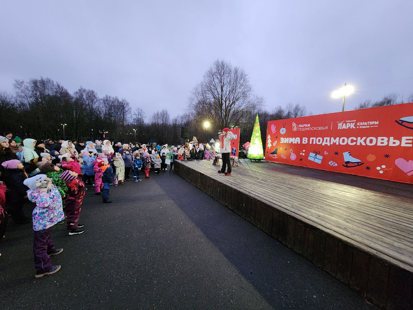Чехов, парк культуры и отдыха, проект Зима в Подмосковье, открытие нового зимнего сезона, мероприятие Парк зажигает огни, народные гуляния и забавы, праздничная программа, анимация, новогодняя елка, зима в подмосковье, вертикалки,