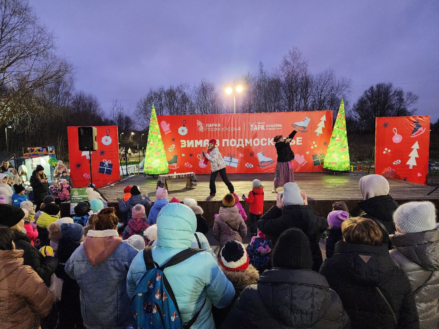Чехов, парк культуры и отдыха, проект Зима в Подмосковье, открытие нового зимнего сезона, мероприятие Парк зажигает огни, народные гуляния и забавы, праздничная программа, анимация, новогодняя елка, зима в подмосковье, вертикалки,