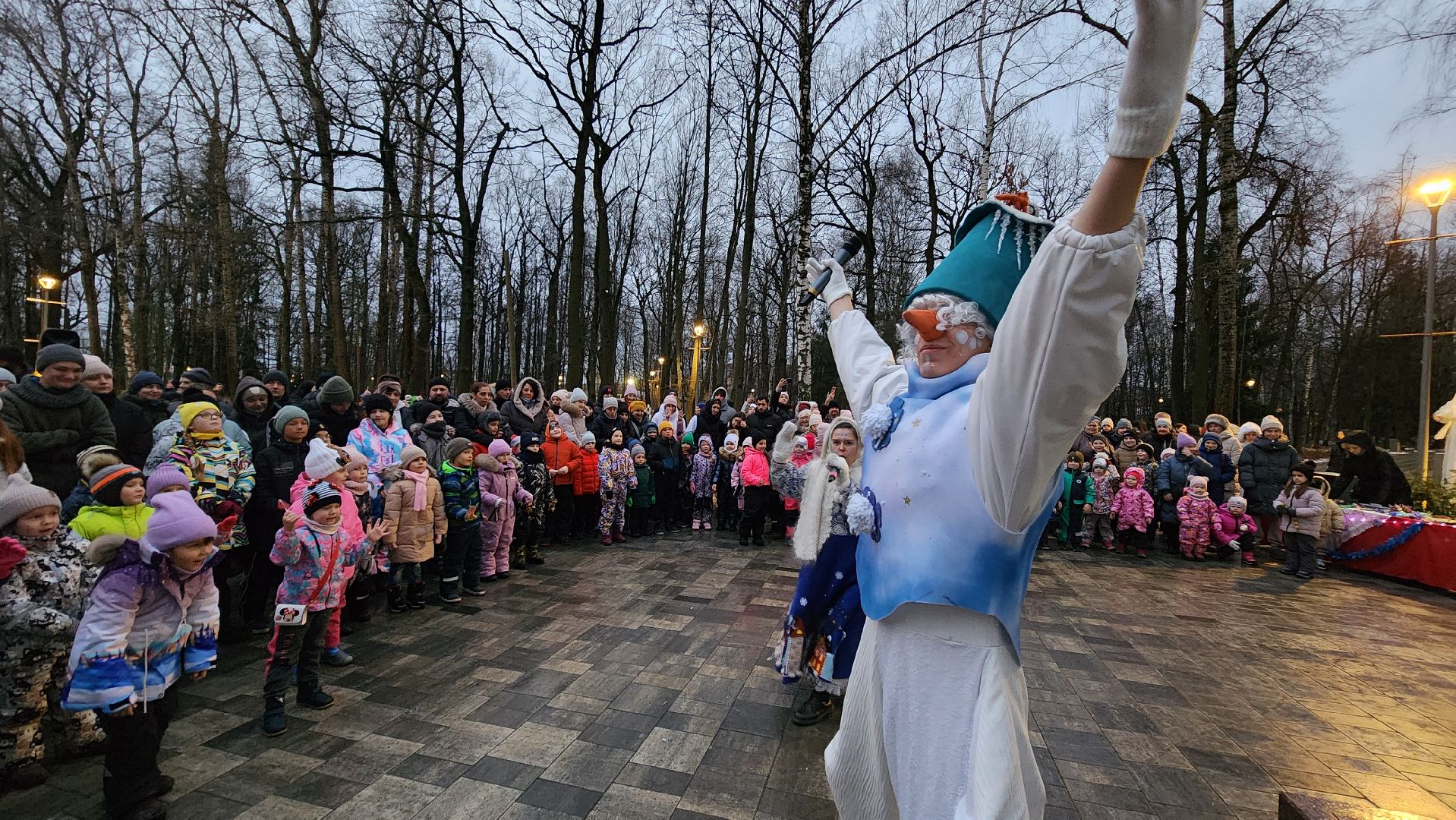 Химки, Вертикалки, зима в парках, зима в подмосковье, Уличный спектакль,