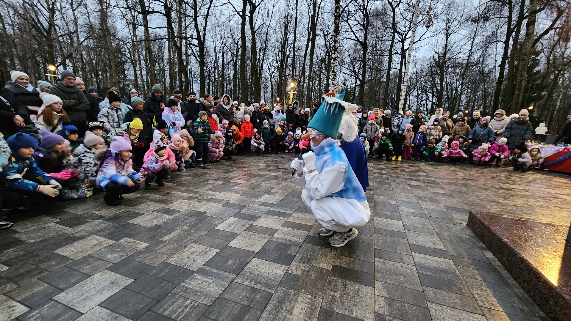 Химки, Вертикалки, зима в парках, зима в подмосковье, Уличный спектакль,