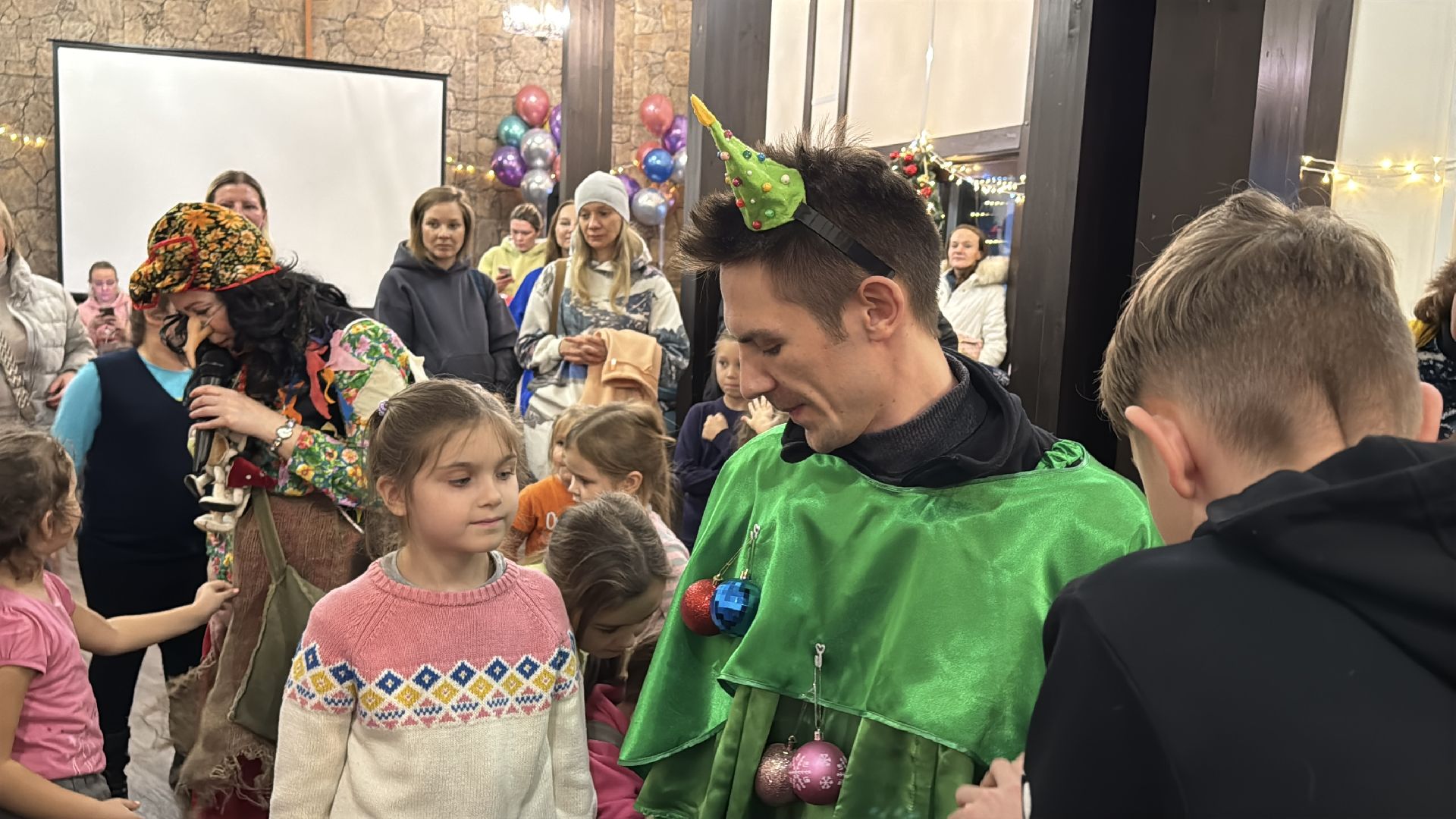 Одинцовский парк, зима в подмосковье, открытие сезона, Вертикалка, дед мороз и снегурочка,