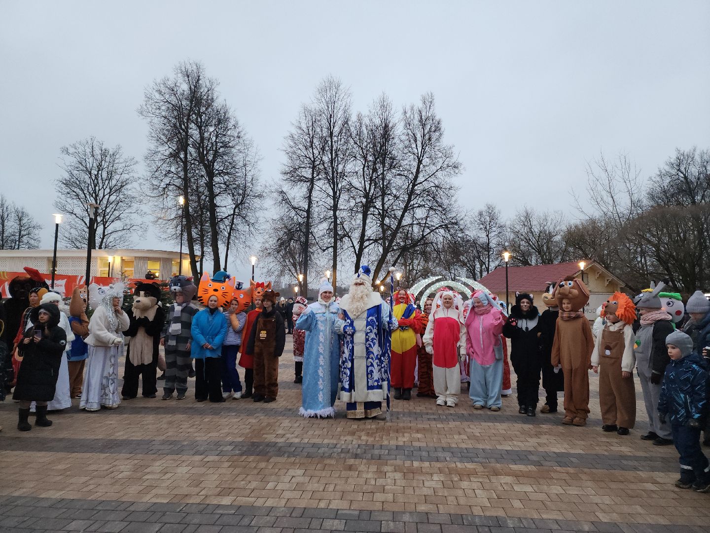 подольск, парк талалихина, зима в подмосковье, парад сказочных героев, вертикалки,