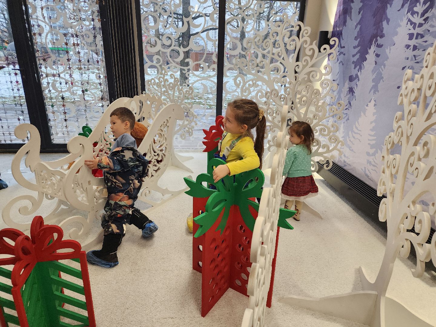 фрязино, вертикалки, резиденция деда мороза, лесопарк, почта деда мороза, новый год,зима в подмосковье,