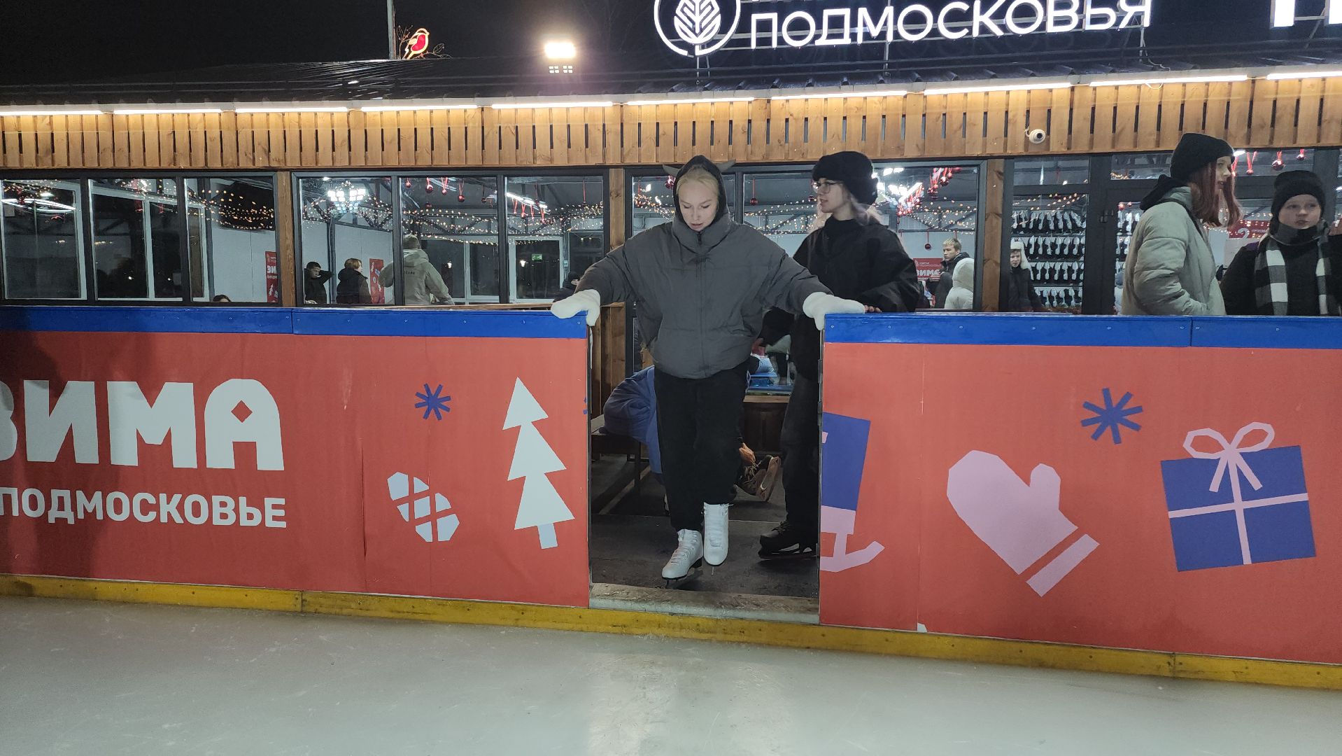 зима в подмосковье, Московская область, Егорьевск, Подмосковье, Каток, каток в парке,