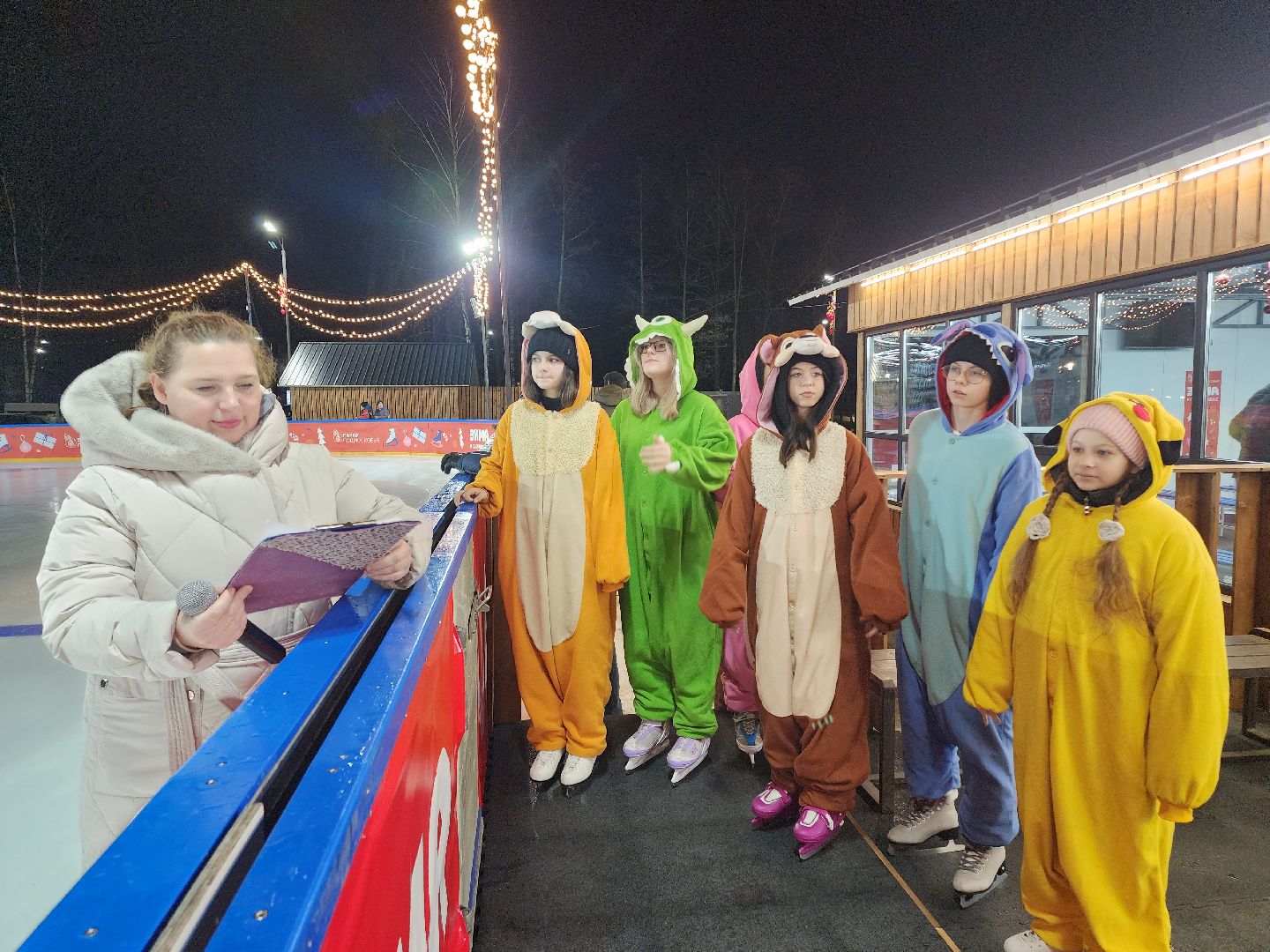 зима в подмосковье, Московская область, Егорьевск, Подмосковье, Каток, каток в парке,