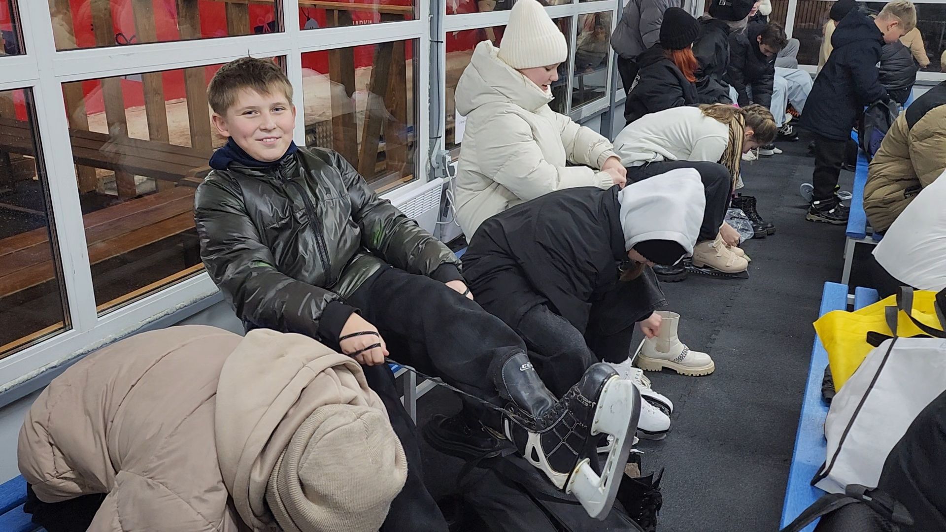 зима в подмосковье, Московская область, Егорьевск, Подмосковье, Каток, каток в парке,