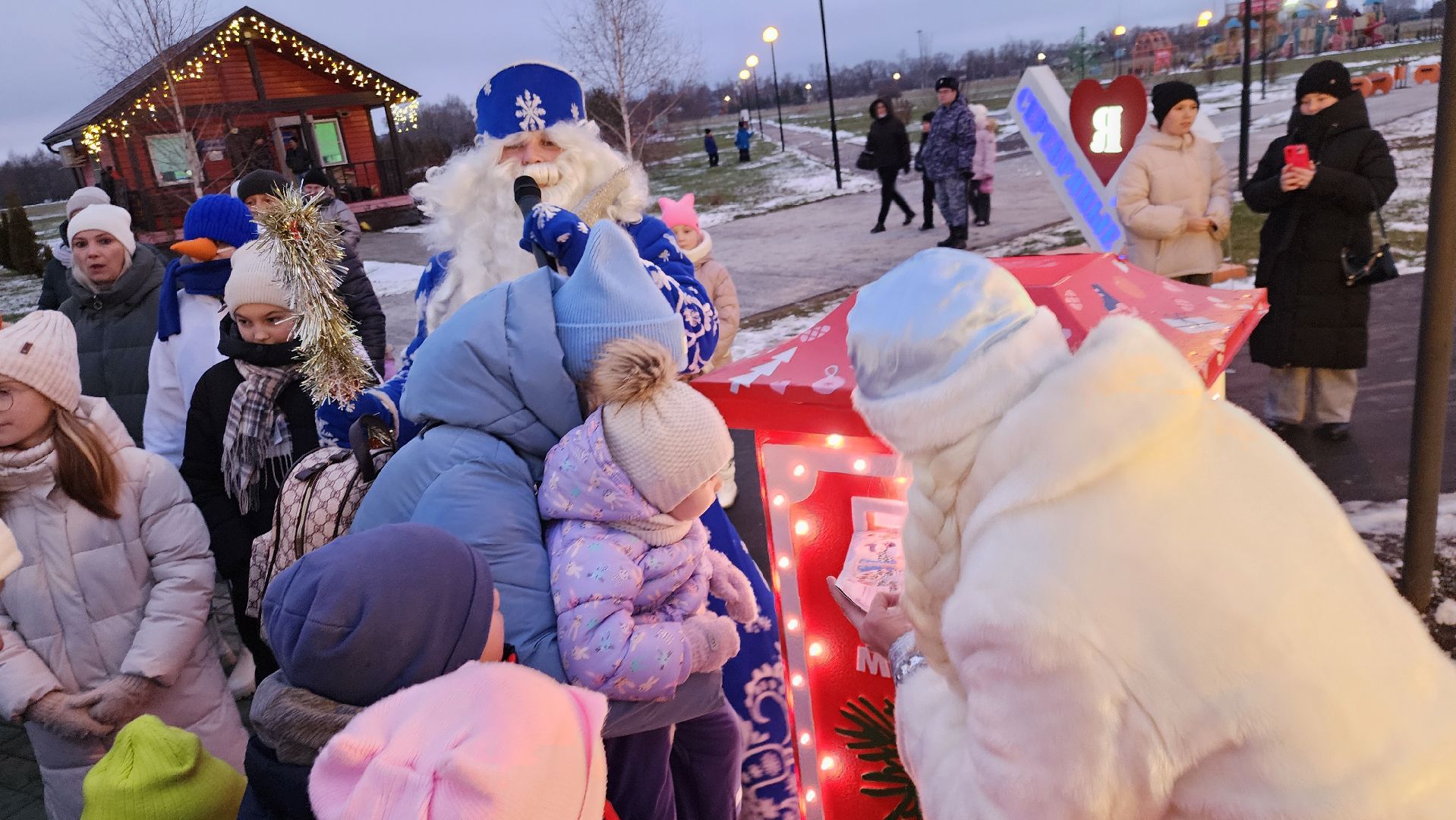 Серебряные Пруды, ПКиО Серебряный, Почта Деда Мороза, открытие зимнего сезона, вертикалки,