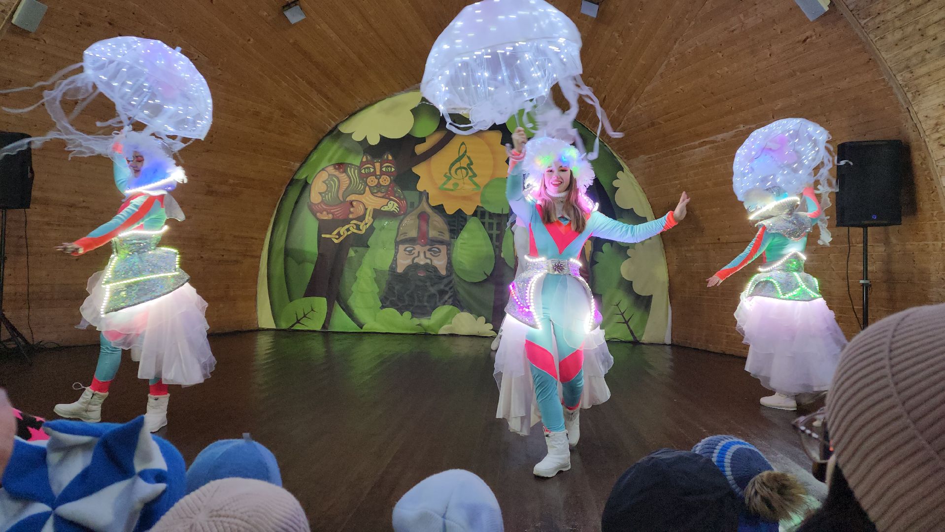 красногорск, зима в подмосковье, детский городок сказочный, световое шоу, дед мороз, елочка зажгись,