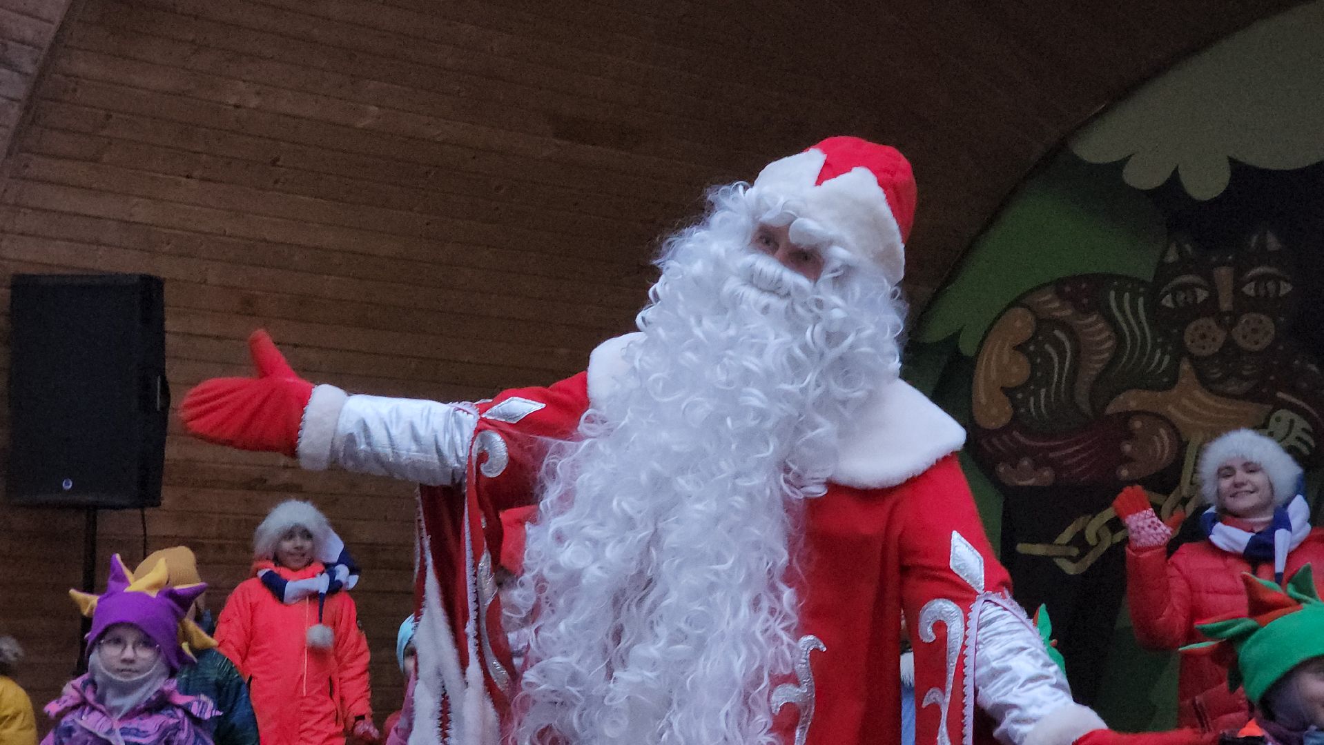 красногорск, зима в подмосковье, детский городок сказочный, световое шоу, дед мороз, елочка зажгись,