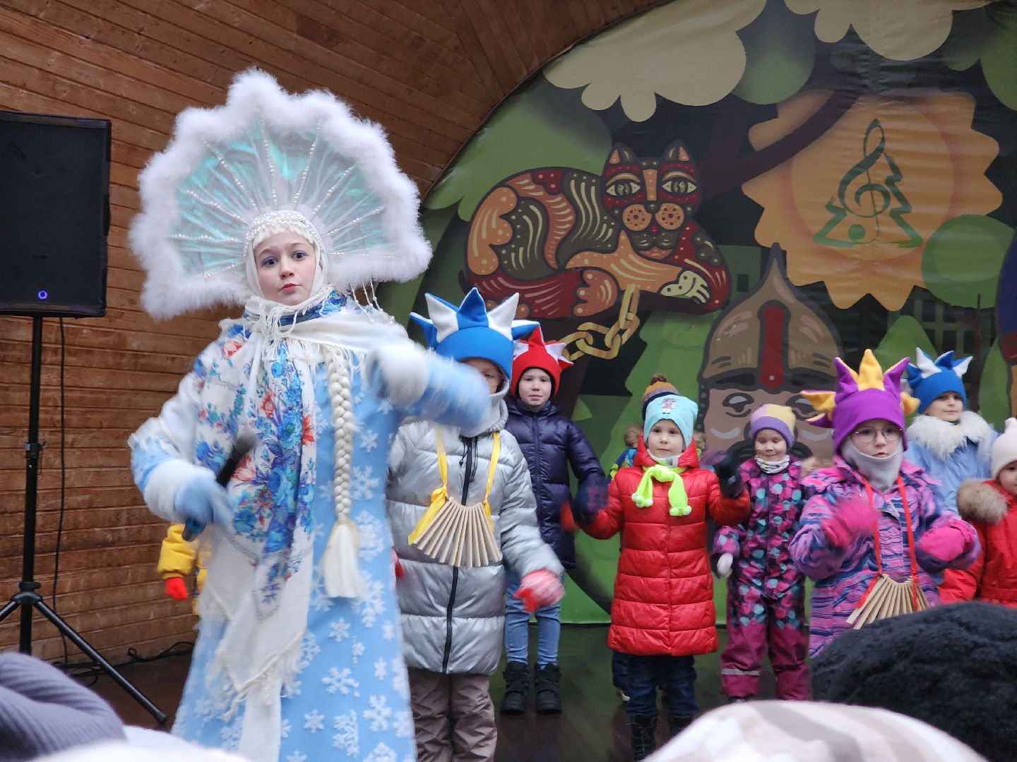 красногорск, зима в подмосковье, детский городок сказочный, световое шоу, дед мороз, елочка зажгись,