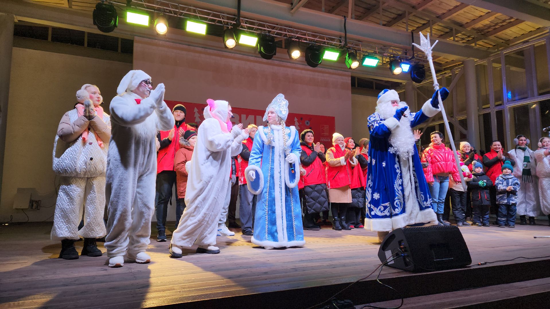 Зима, дед мороз и снегурочка, Лобня, Елка, Зима в Подмосковье, вертикалки,