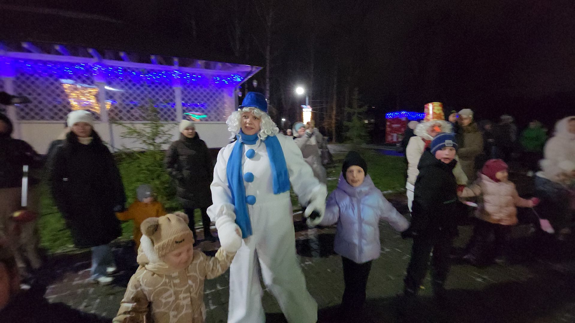 ступино, зима в подмосковье, зажжение огней на елке, вертикалки,