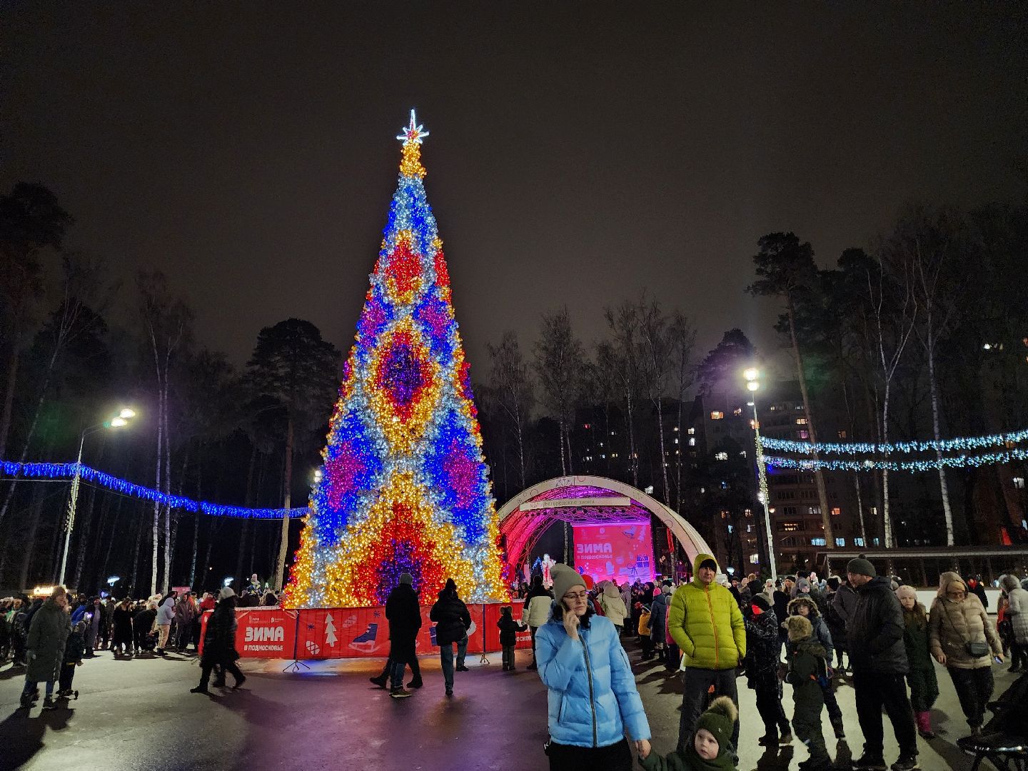 общество, жители, ногинск, парки подмосковья, новогодняя елка, огненное шоу, дети, вертикалки, зима в подмосковье,