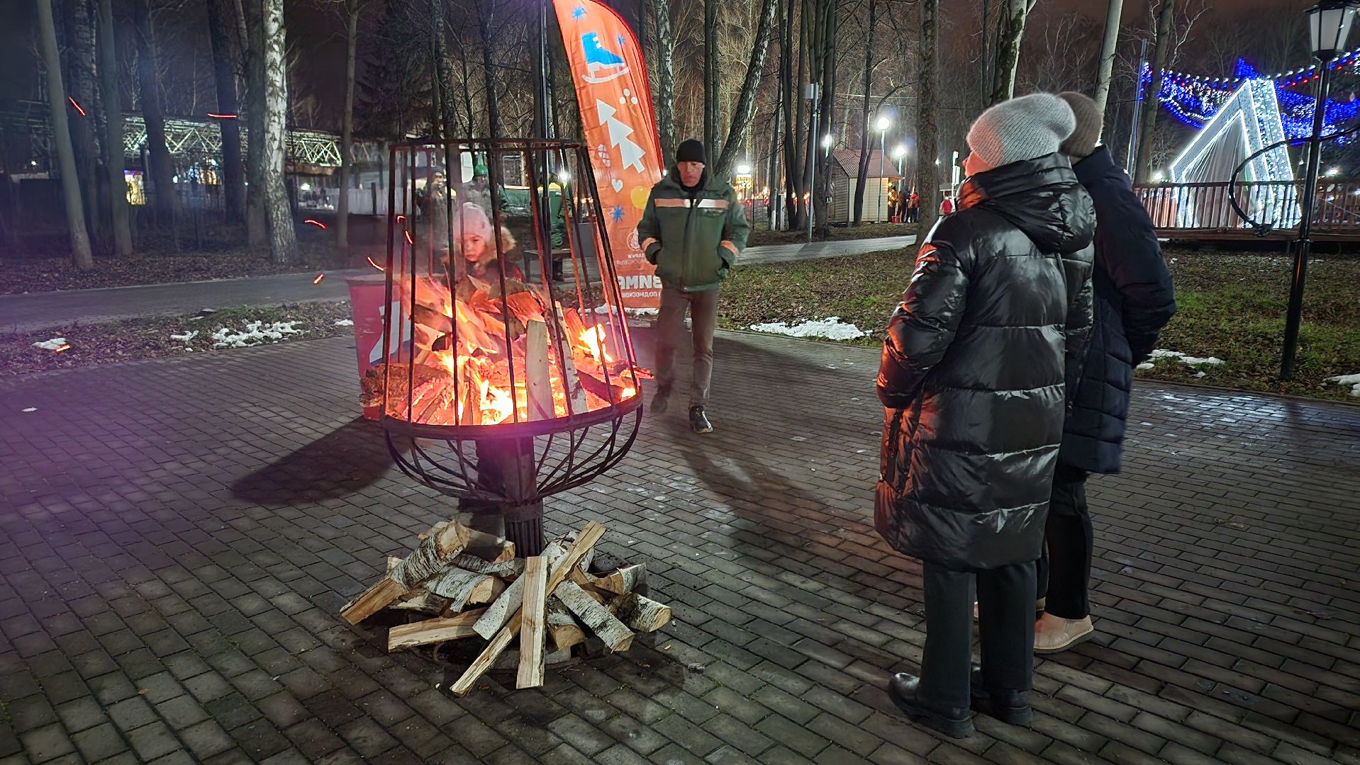 кашира, парк, открытие зимнего сезона, новогодняя елка, вертикалки,зима в подмосковье,