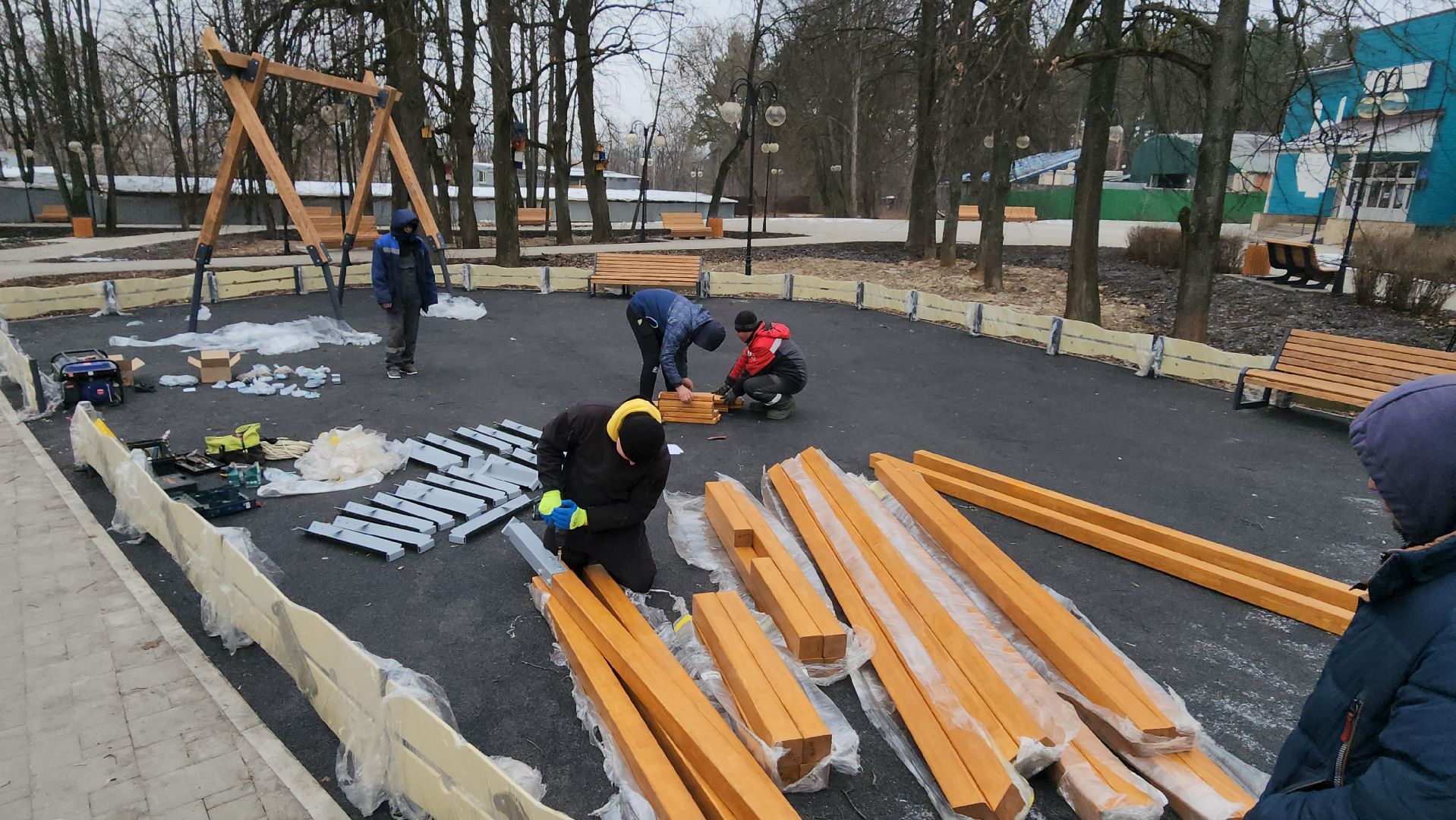 благоустройство сквера, серпухов, поселок пролетарский, дк лира, добродел, вертикалки,