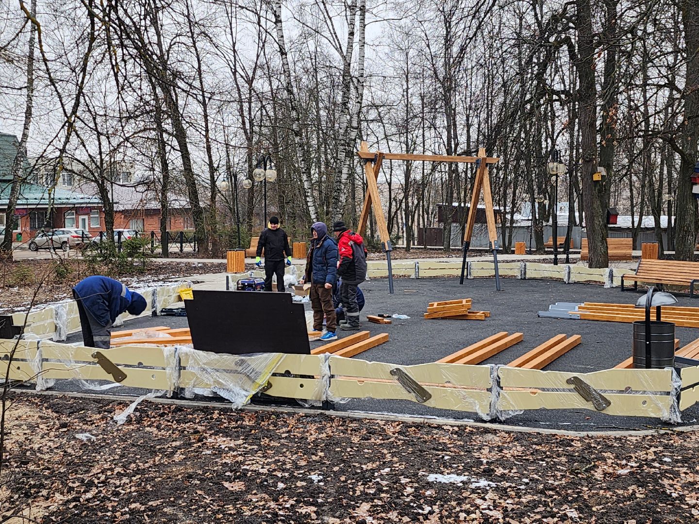 благоустройство сквера, серпухов, поселок пролетарский, дк лира, добродел, вертикалки,