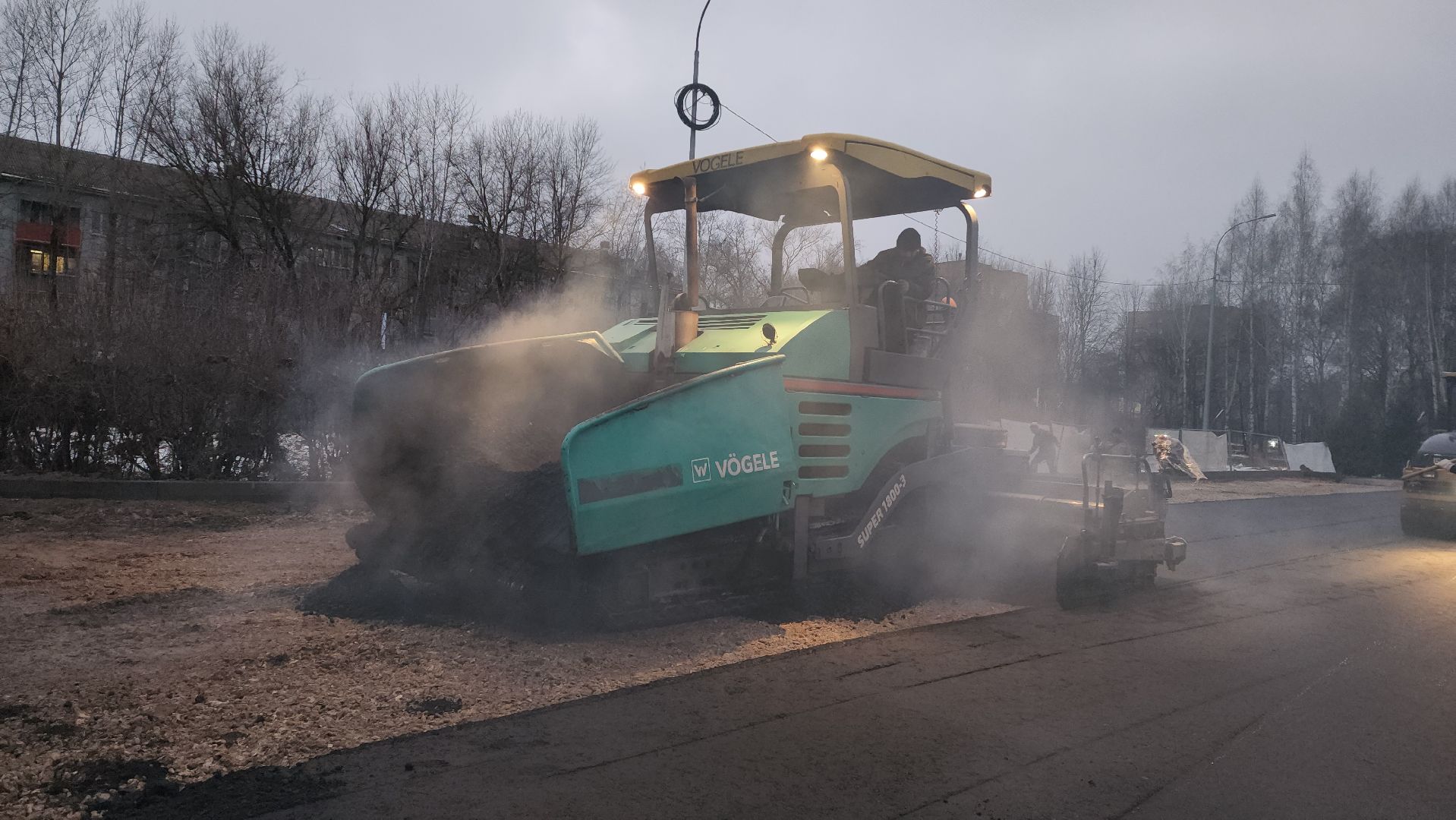 Укладка асфальта, Мемориал, Асфальтирование, Лобня, вертикалки,