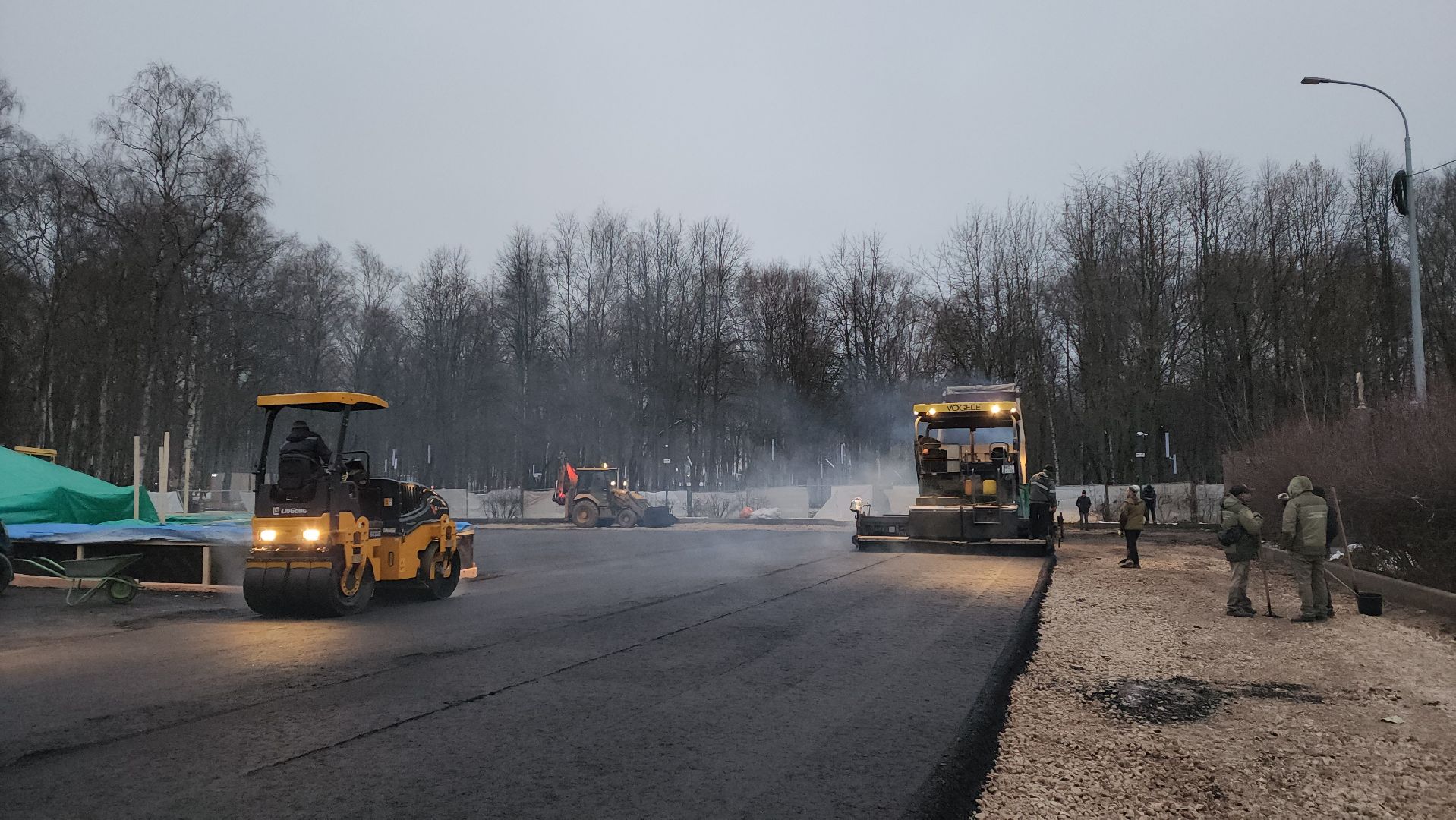 Укладка асфальта, Мемориал, Асфальтирование, Лобня, вертикалки,