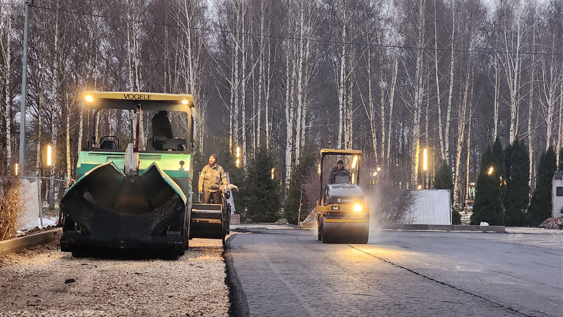 Укладка асфальта, Мемориал, Асфальтирование, Лобня, вертикалки,