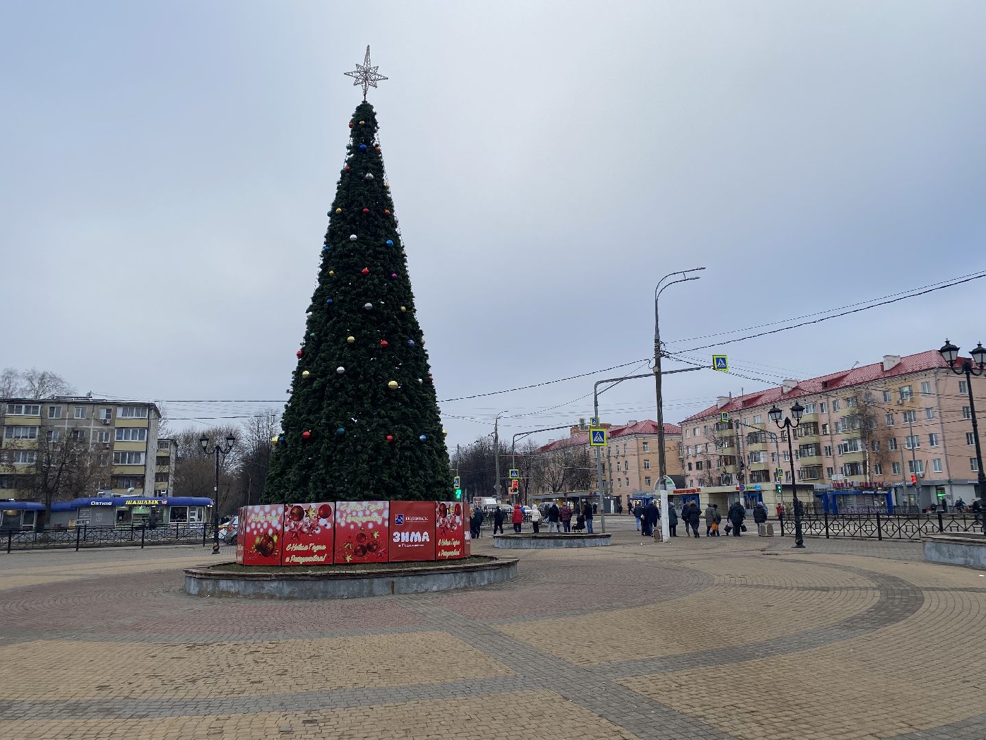 подольск, ёлка, новый год, вертикалка,