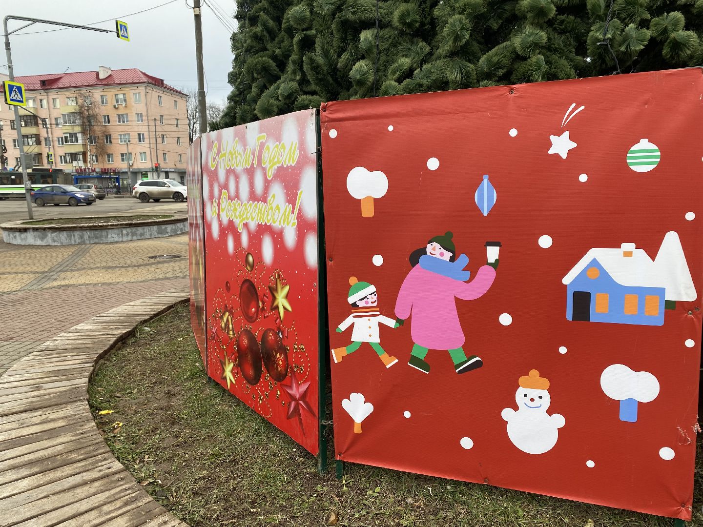 подольск, ёлка, новый год, вертикалка,