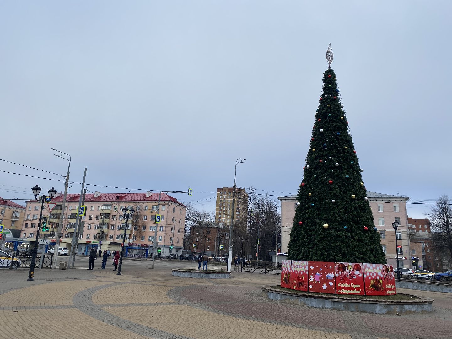 подольск, ёлка, новый год, вертикалка,