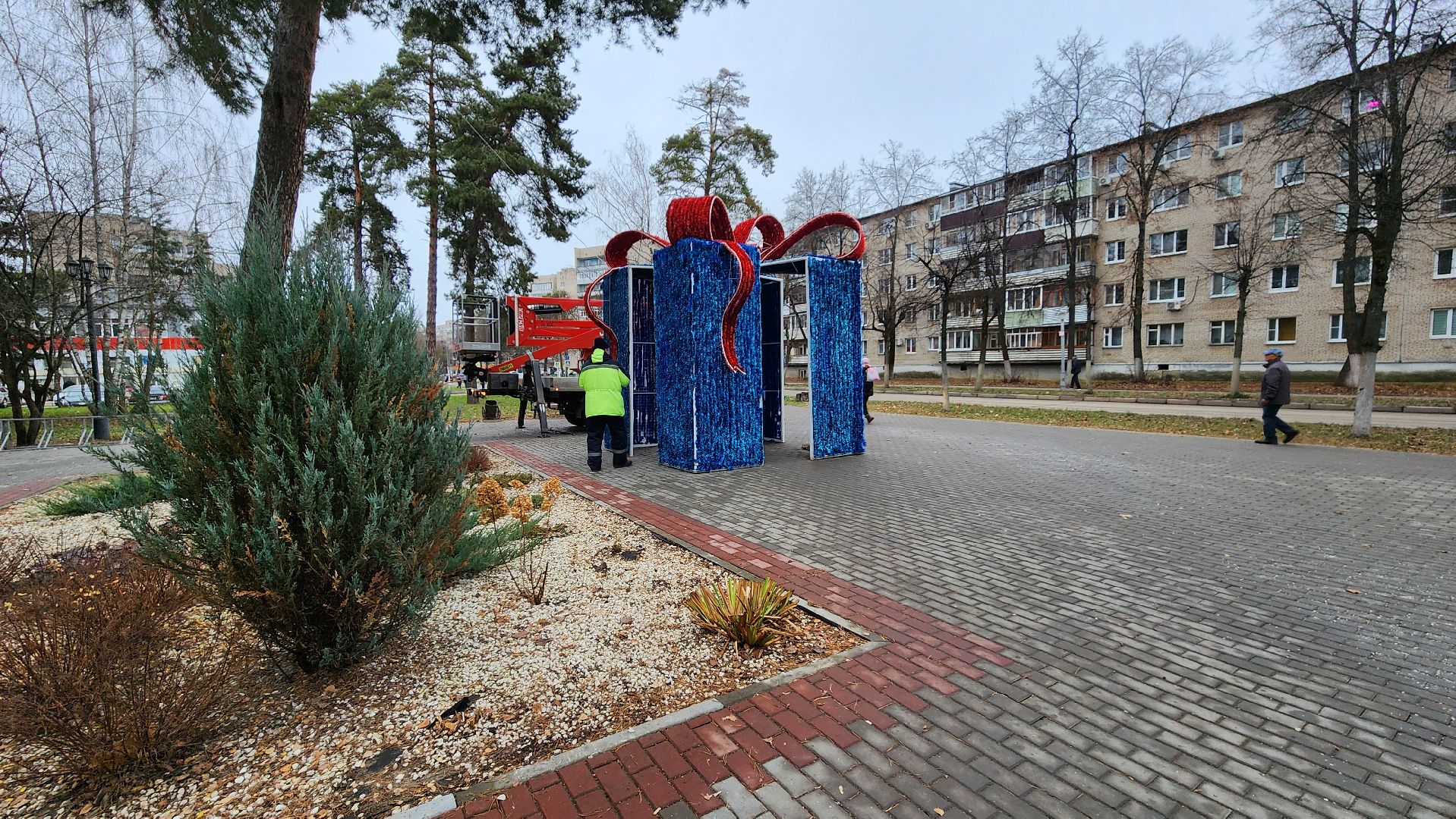 новый год, украсили город, протвино, г о серпухов, иллюминация, вертикалки,