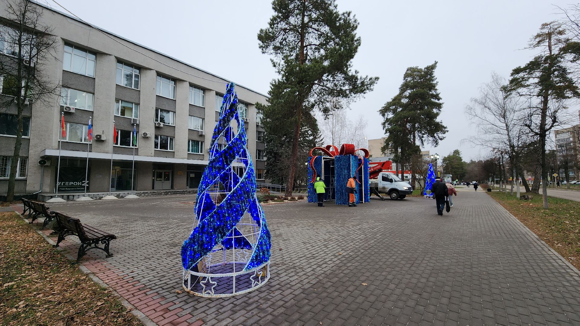 новый год, украсили город, протвино, г о серпухов, иллюминация, вертикалки,