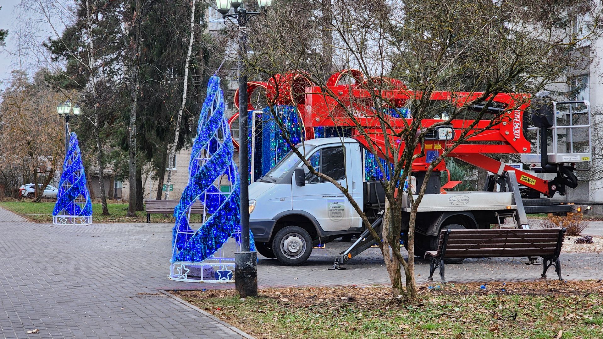 новый год, украсили город, протвино, г о серпухов, иллюминация, вертикалки,