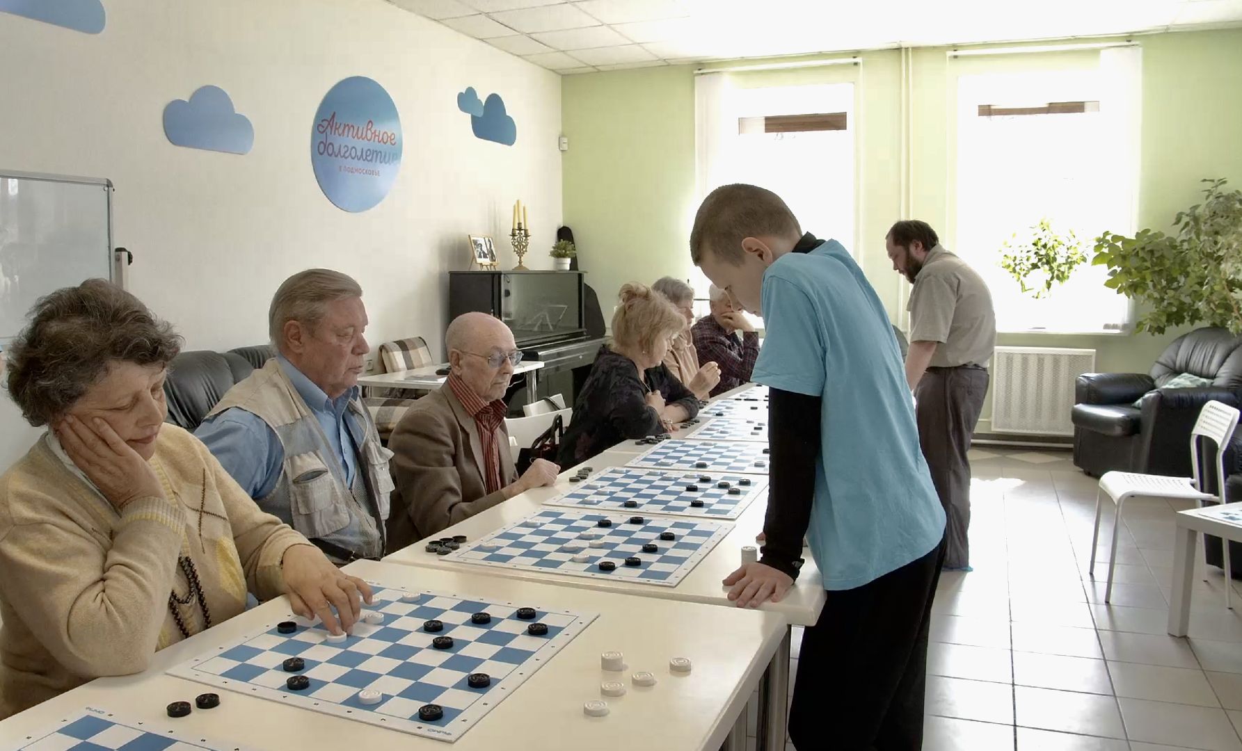 Клин, спорт, активное долголетие, шашки